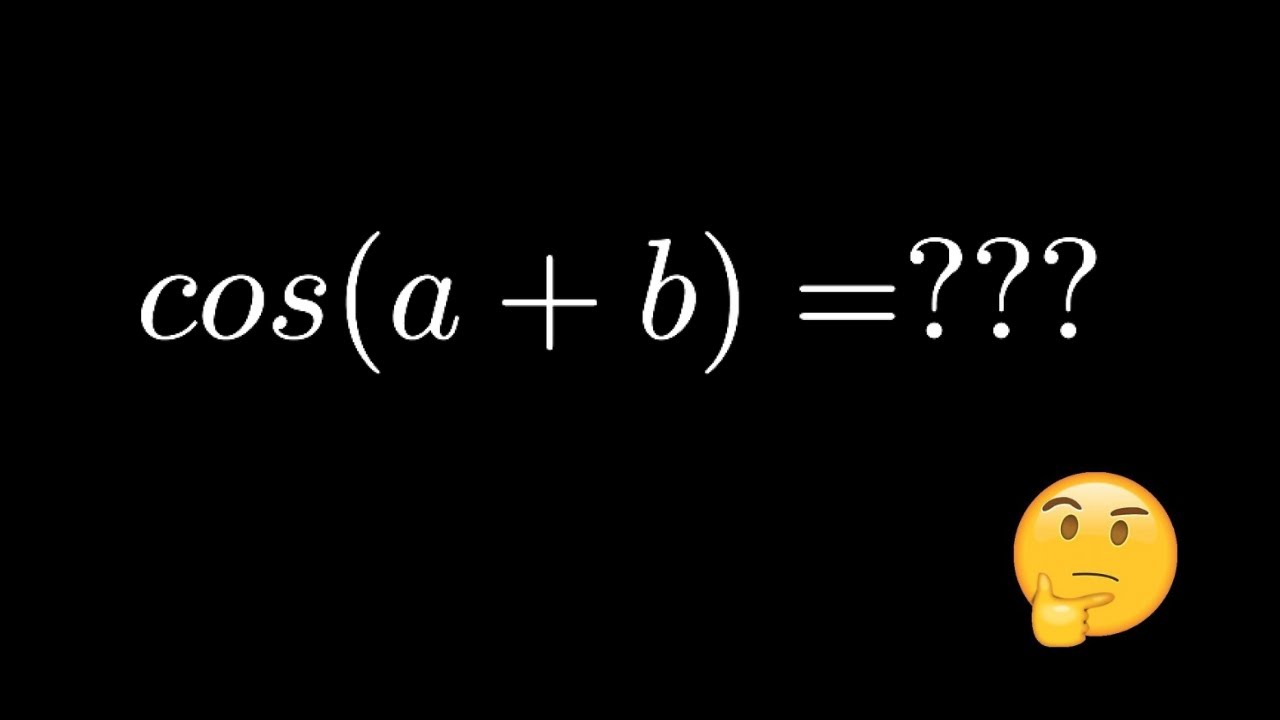 Démonstration de la formule d'addition trigonométrique. (cos(a+b))