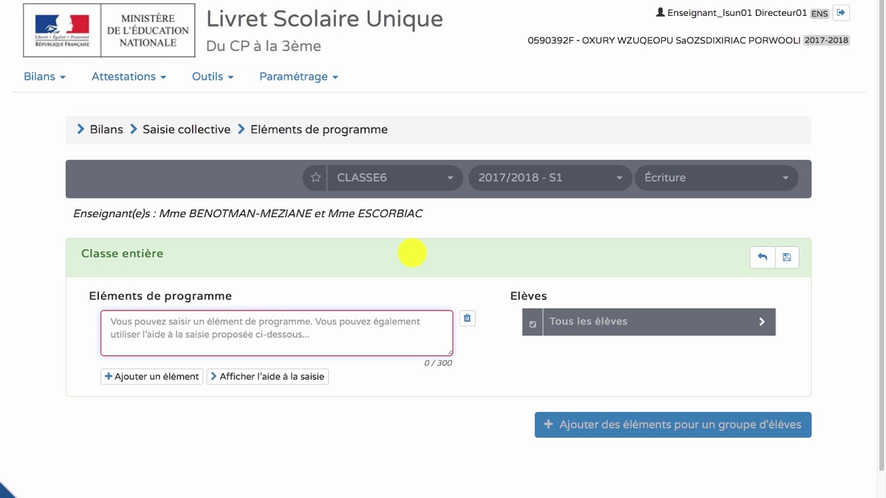 LSU - Paramétrage des compétences